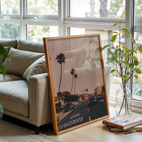 RIGHT NO Palm Tree Street Aesthetic Print, Tropical Wall Poster