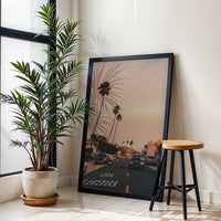 RIGHT NO Palm Tree Street Aesthetic Print, Tropical Wall Poster