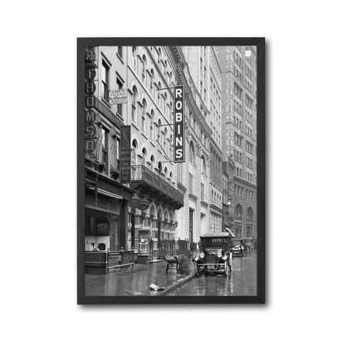 ROBINS Retro City Street Scene Wall Print
