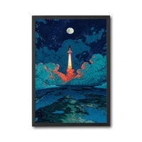 Rocket Launch Aesthetic Wall Print Poster – Sleek Space Exploration Print