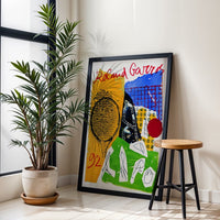 Roland Garros 1992 French Open Print by Jan Voss, Minimal French Art Lithograph, Contemporary Tennis Wall Poster