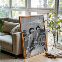 Roman Holiday 1953 Nostalgic Movie Décor Poster Wall Poster – Audrey Hepburn & Gregory Peck Iconic Print