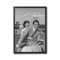 Roman Holiday 1953 Nostalgic Movie Décor Poster Wall Poster – Audrey Hepburn & Gregory Peck Iconic Print