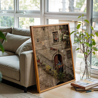 Rustic Italian Staircase Home Wall Print – Aesthetic Mediterranean Décor Poster for Home Décor