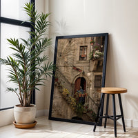 Rustic Italian Staircase Home Wall Print – Aesthetic Mediterranean Décor Poster for Home Décor