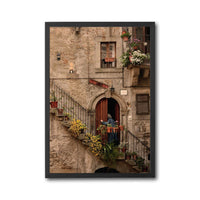 Rustic Italian Staircase Home Wall Print – Aesthetic Mediterranean Décor Poster for Home Décor