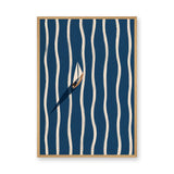 Sailboat on Blue Water Coastal Wall Art – Aerial Waves Print