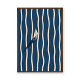 Sailboat on Blue Water Coastal Wall Art – Aerial Waves Print