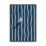 Sailboat on Blue Water Coastal Wall Art – Aerial Waves Print