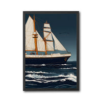 Sailing Ship Aesthetic Print, Nautical Wall Print, Ocean Voyage Print