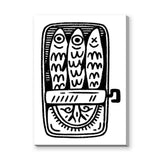 Sardine Tin Line Art Wall Art – Black-and-White Open Can Illustration