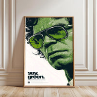 Say Green Pop Art Print – Minimal Quote Wall Décor