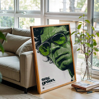 Say Green Pop Art Print – Minimal Quote Wall Décor