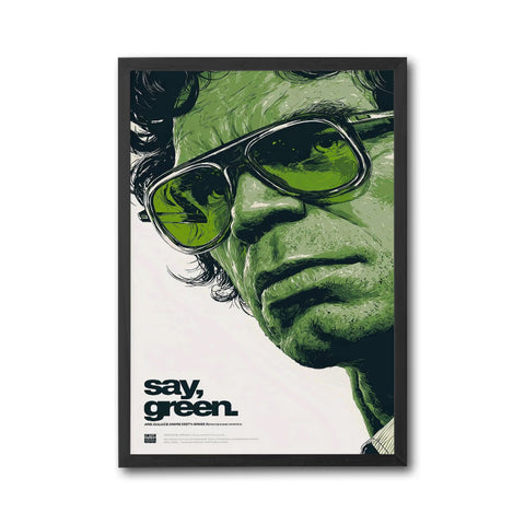 Say Green Pop Art Print – Minimal Quote Wall Décor