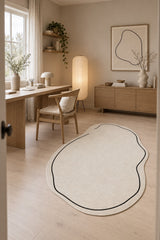 Scandinavian Modern Kitchen Rug in a office
