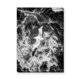 Seabird Ocean Coastal Wall Art – Black and White Wave Photography