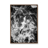 Seabird Ocean Coastal Wall Art – Black and White Wave Photography