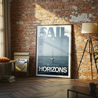 Set Sail for Distant Horizons Quote Wall Print Décor Poster – Aesthetic Motivational Print