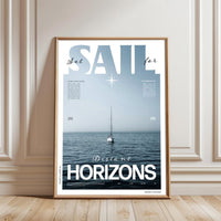 Set Sail for Distant Horizons Quote Wall Print Décor Poster – Aesthetic Motivational Print
