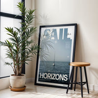 Set Sail for Distant Horizons Quote Wall Print Décor Poster – Aesthetic Motivational Print