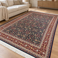 Seven Mountains Floral Traditional Area Rug in a living room