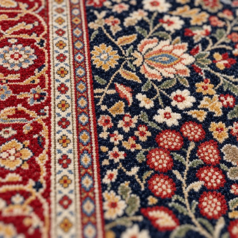 Seven Mountains Floral Traditional Area Rug – texture close-up