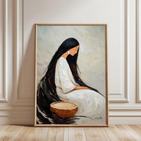Şeyda Alay Woman with Long Hair Aesthetic Wall Décor Wall Poster Print