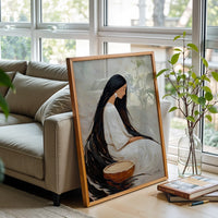 Şeyda Alay Woman with Long Hair Aesthetic Wall Décor Wall Poster Print