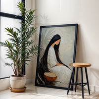 Şeyda Alay Woman with Long Hair Aesthetic Wall Décor Wall Poster Print