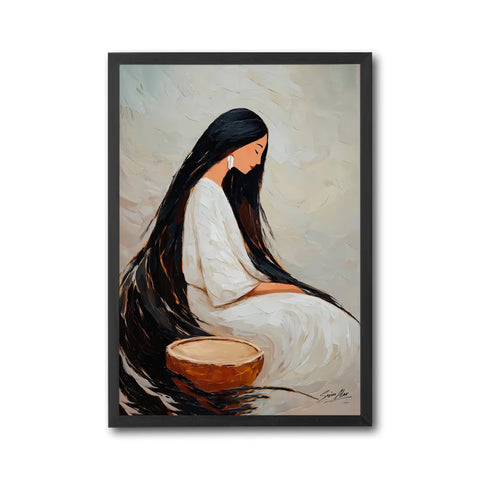 Şeyda Alay Woman with Long Hair Aesthetic Wall Décor Wall Poster Print