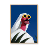 Sheikh Portrait Pop Art Wall Art – Yellow Sunglasses on Deep Blue