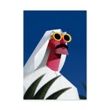 Sheikh Portrait Pop Art Wall Art – Yellow Sunglasses on Deep Blue