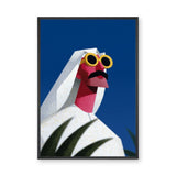 Sheikh Portrait Pop Art Wall Art – Yellow Sunglasses on Deep Blue