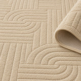 Siena Modern Plush Area Rug – Beige – texture close-up