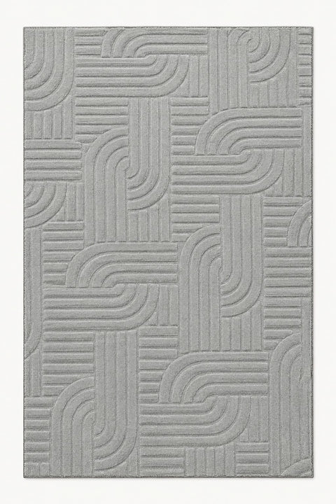 Siena Modern Plush Area Rug – Gray