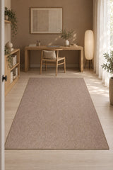 Sisal Look Modern Kitchen Rug – Beige in a office