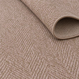 Sisal Look Modern Kitchen Rug – Beige – texture close-up