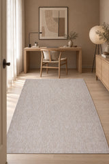 Sisal Look Modern Kitchen Rug – Cream in a office