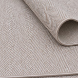 Sisal Look Modern Kitchen Rug – Cream – texture close-up