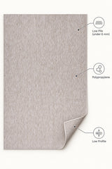 Sisal Look Modern Kitchen Rug – Cream – features