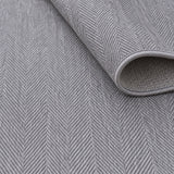Sisal Look Modern Kitchen Rug – Gray – texture close-up
