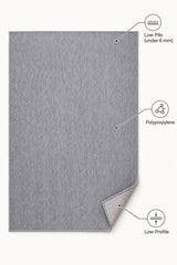 Sisal Look Modern Kitchen Rug – Gray – features