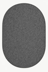 Sisal Look Scandinavian Area Rug – Black