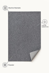 Sisal Look Scandinavian Area Rug – Charcoal & Cream – features