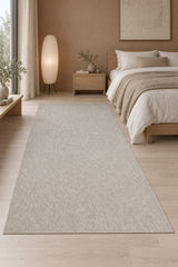 Sisal Look Scandinavian Area Rug – Cream in a bedroom