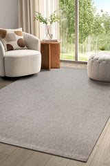 Sisal Look Scandinavian Area Rug – Cream in a living room