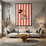 Skateboarding Dog Kids Wall Art – Playful Retro Animal Print