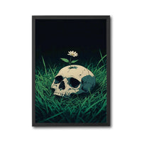 Skull and Flower Aesthetic Wall Décor Print