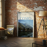 Slow Walks Mornings by Lake Como Quote Wall Print Poster
