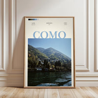 Slow Walks Mornings by Lake Como Quote Wall Print Poster